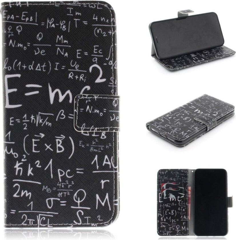 iPhone 9 beskyttelses deksel av syntetisk skinn med printet bilde - formel