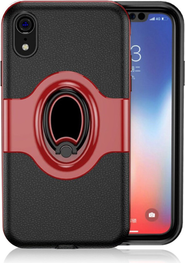 iPhone 9 beskyttelses deksel av hybrid materiale - rød