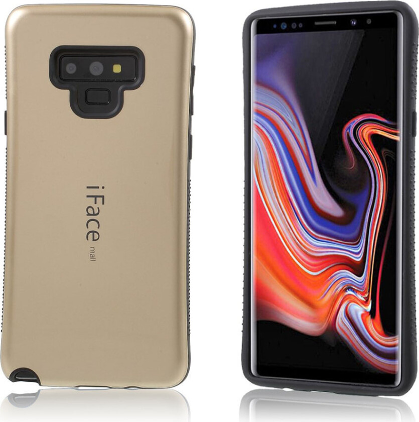 IFACE MALL Samsung Galaxy Note9 beskyttelses deksel av hybrid materiale - gold