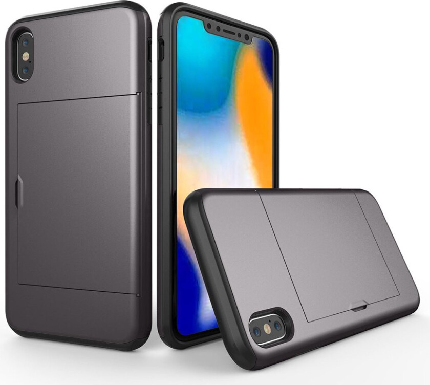 iPhone 9 Plus beskyttelses deksel av hybrid materiale - grå