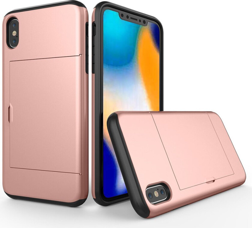 iPhone 9 Plus beskyttelses deksel av hybrid materiale - rose gull