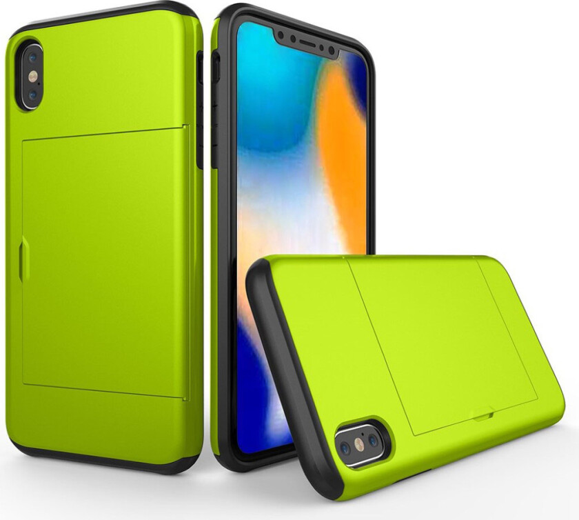 iPhone 9 Plus beskyttelses deksel av hybrid materiale - grønn
