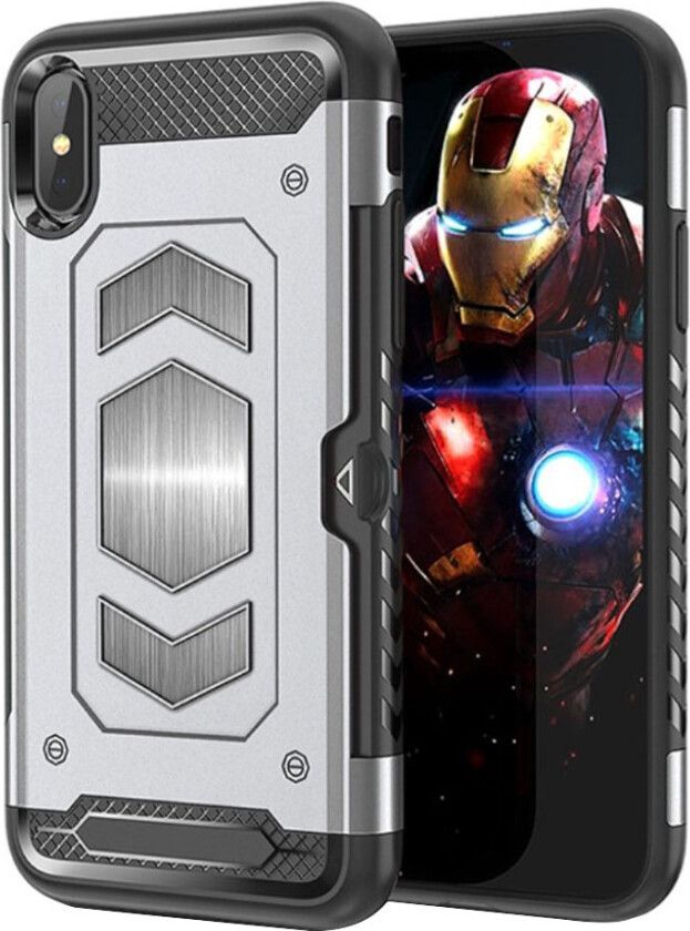 iPhone 9 Plus beskyttelses deksel av hybrid materiale - grå