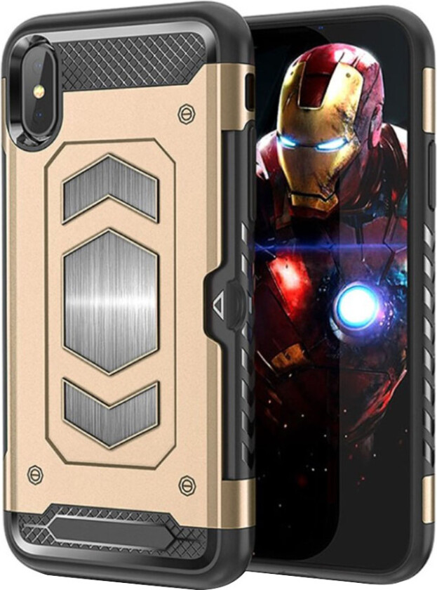 iPhone 9 Plus beskyttelses deksel av hybrid materiale - gull