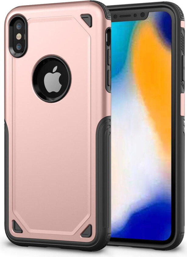iPhone 9 beskyttelses deksel av hybrid materiale - rose gull