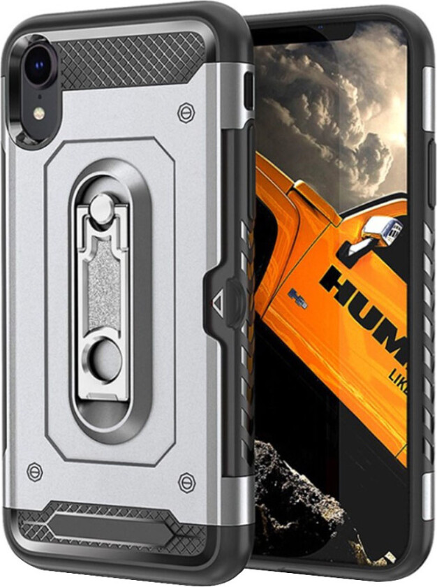 iPhone 9 beskyttelses deksel av hybrid materiale - sølv