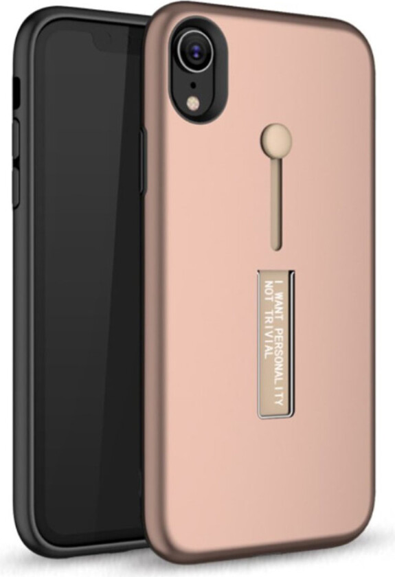 iPhone Xr beskyttelses deksel av hybrid materiale - rose gull