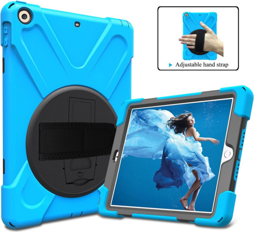 iPad beskyttelses deksel av hybrid materiale - baby blå