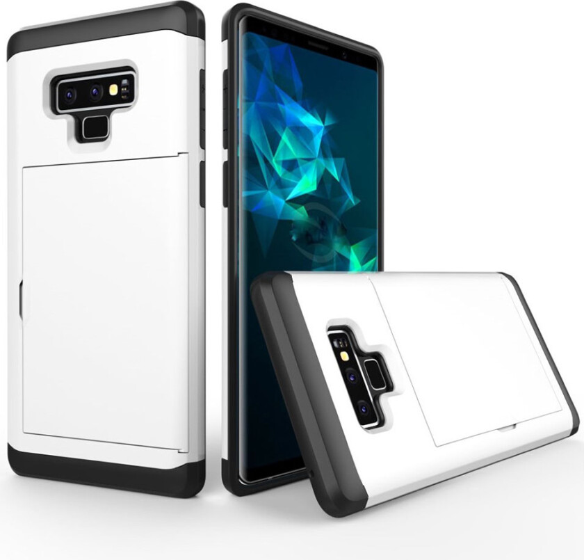 Galaxy Note9 beskyttelses deksel av hybrid materiale - hvit