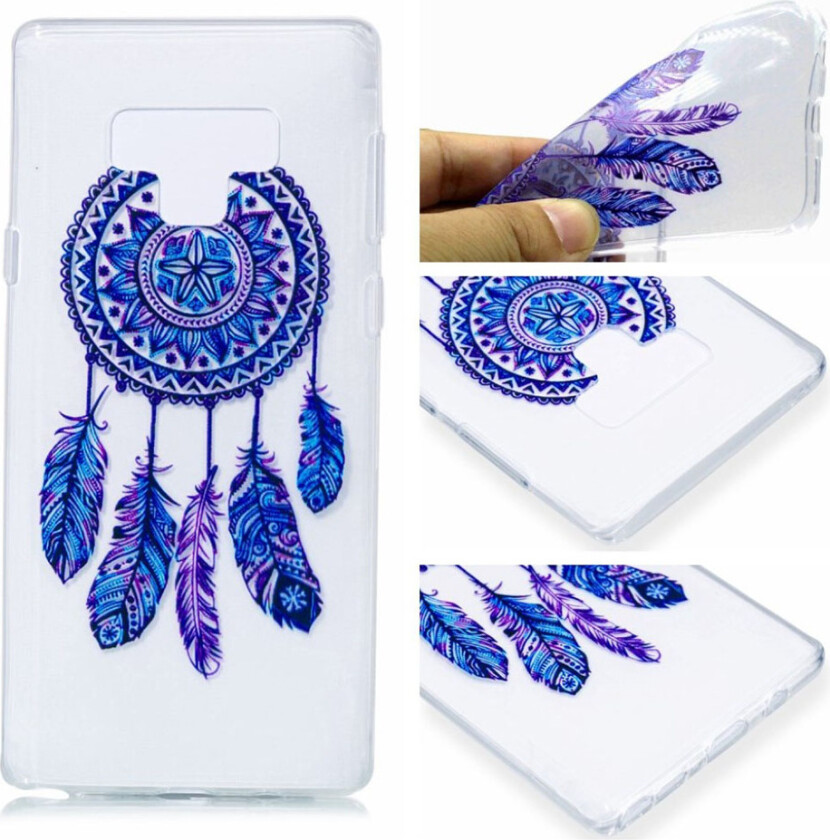 Galaxy Note9 beskyttelses deksel av silikon og plastikk med printet mønster - drømme fanger