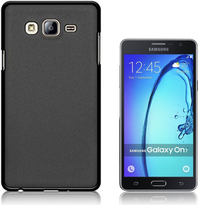 Galaxy On7 Transparent Deksel (Fleksibel) (Svart)