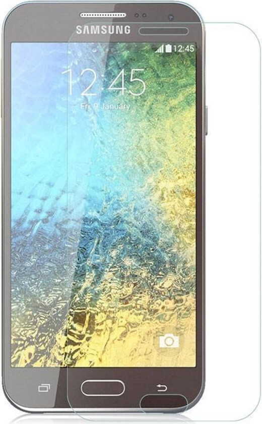Galaxy E5 Skjerm Deksel In Herdet Glass