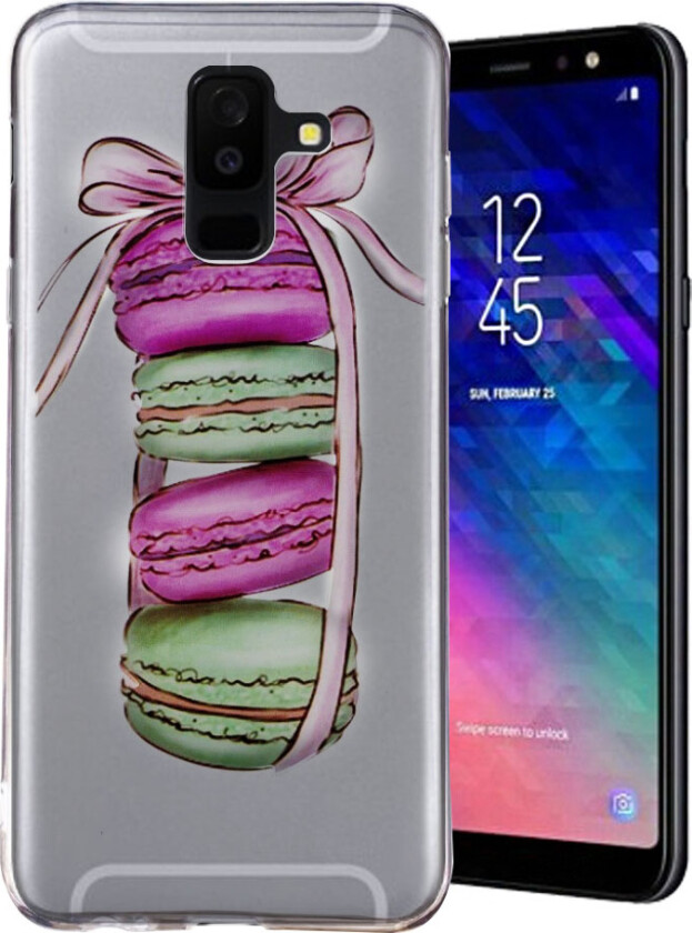 IMD Samsung Galaxy A6 Plus beskyttelses deksel av silikon med printet bilde - kjekks