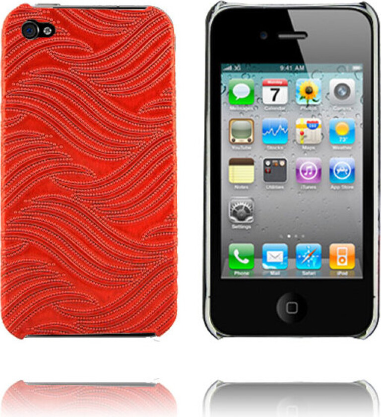 Wave (Rød) iPhone 4 Deksel