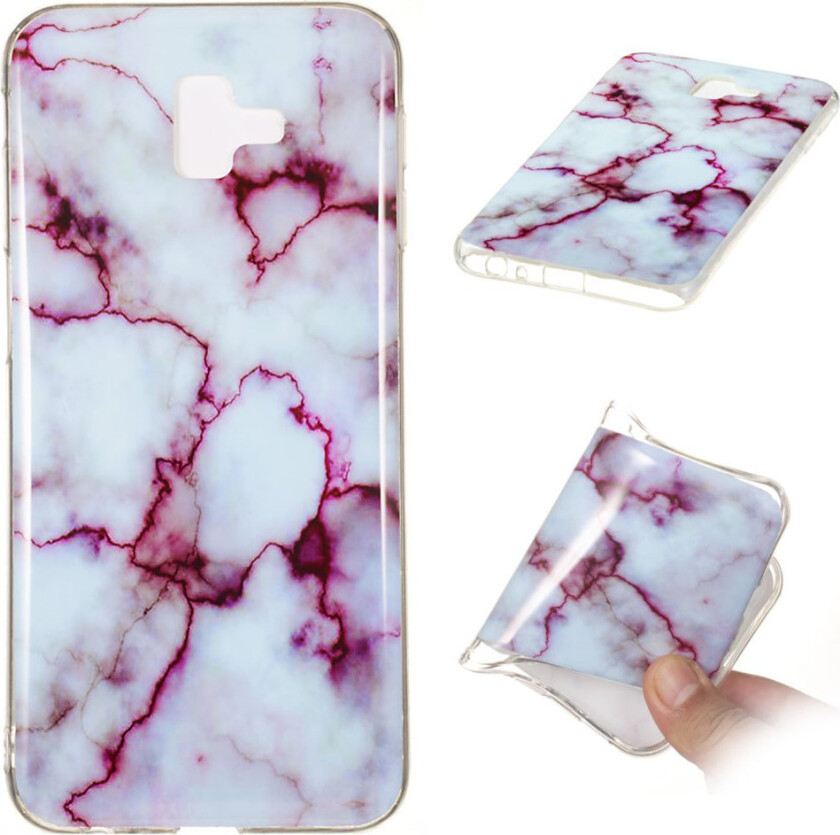 Galaxy J6 Plus beskyttelses deksel av TPU med IMD marmor printet mønster - stil H
