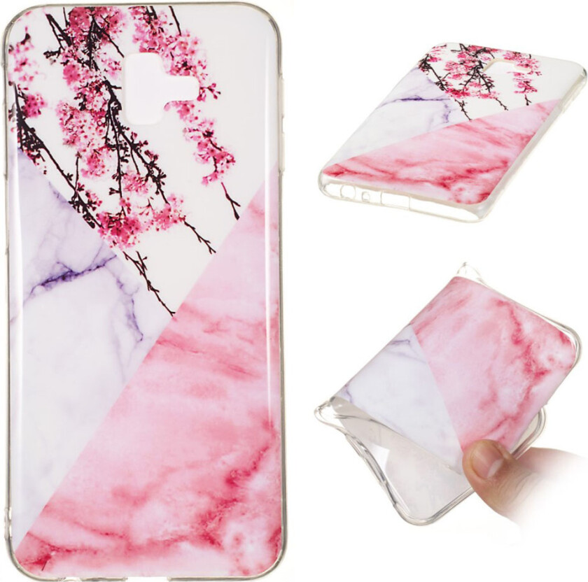 Galaxy J6 Plus beskyttelses deksel av TPU med IMD marmor printet mønster - stil J