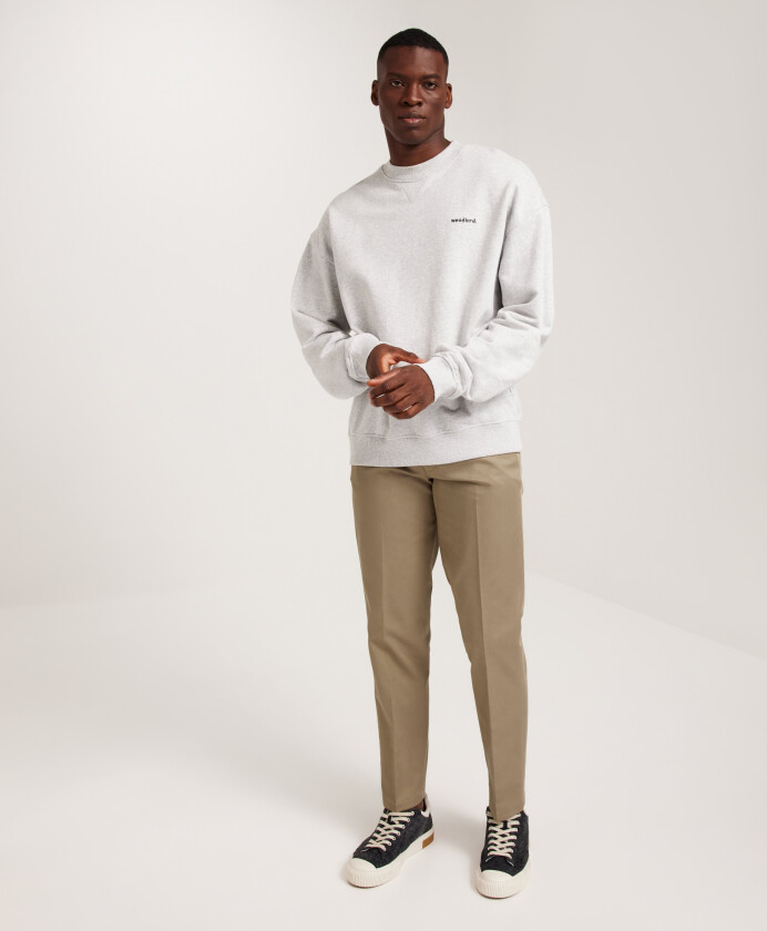 Slhstraight-William Twil 196 Pant W Dressbukser Beige