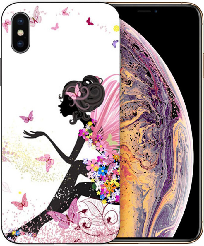 iPhone XS beskyttelses deksel av TPU med printet mønster - fe dame