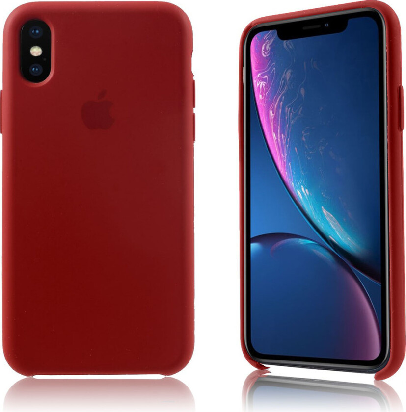 iPhone XS beskyttelses deksel av silikon - rød