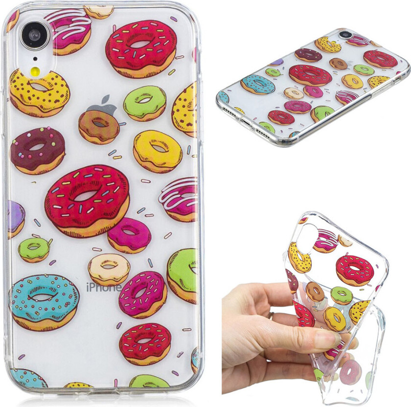 iPhone Xr beskyttelses deksel av TPU med IMD printet mønster - yummy smulteringer