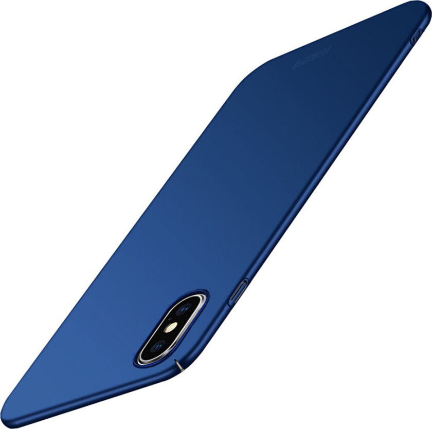 MOFI iPhone XS beskyttelses deksel av hard plastikk med matt overflate - blå