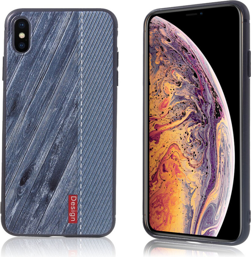 iPhone Xs Max beskyttelses deksel av myk TPU med hevet printet mønster - stil E