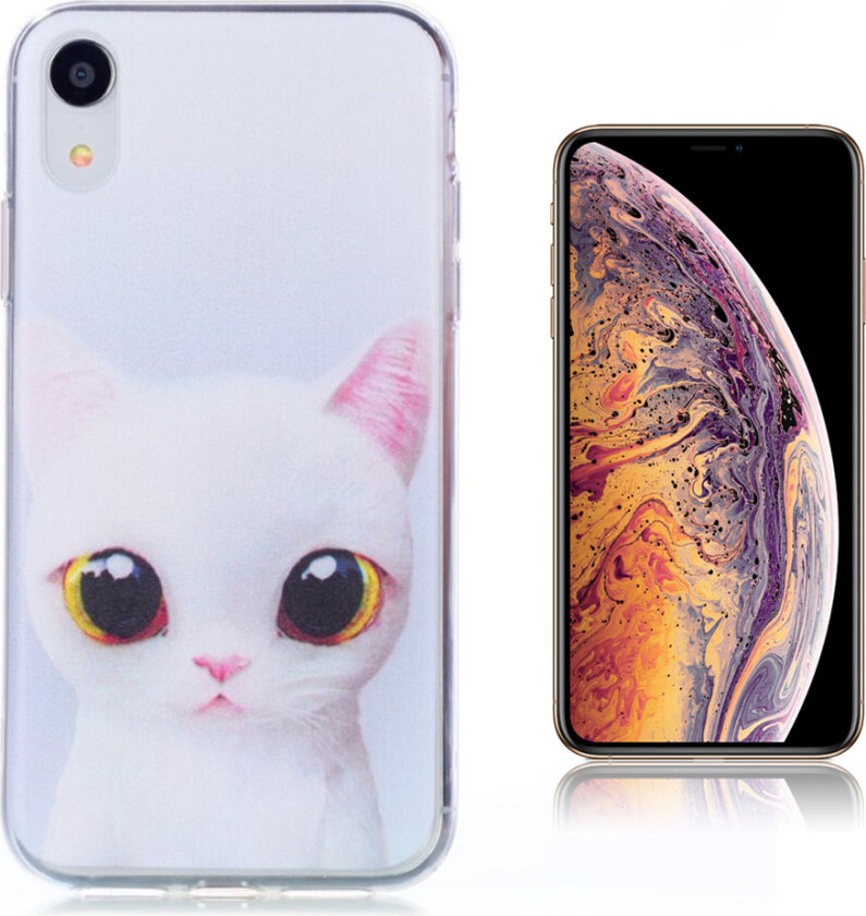 iPhone Xs Max beskyttelses deksel av TPU med printet mønster - katt