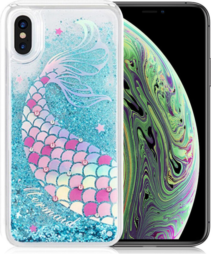 KAVARO iPhone XS beskyttelses deksel i swarovski diamant stil - havfrue