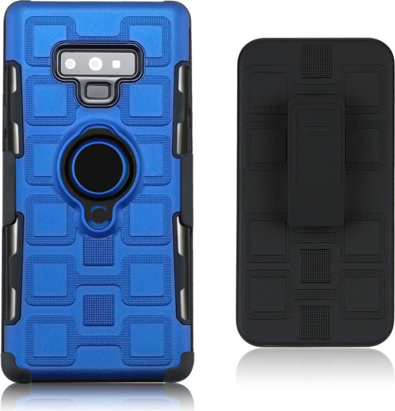 Galaxy Note9 beskyttelses deksel av TPU og plastikk med geometrisk mønster - baby blå