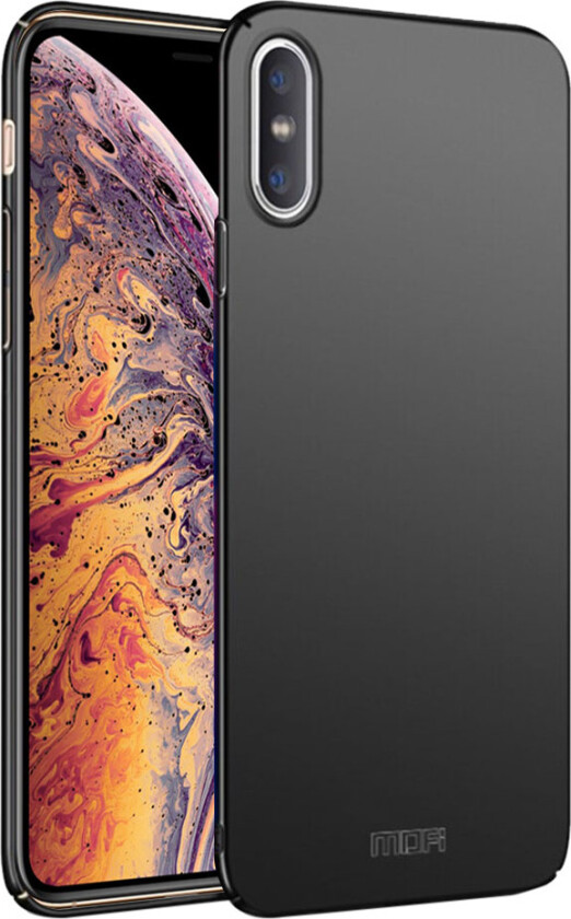 MOFI iPhone Xs Max beskyttelses deksel av plastikk med matt overflate - svart