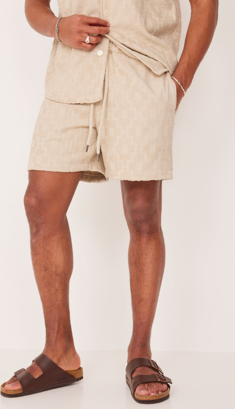 Terry Shorts Joggeshorts Beige