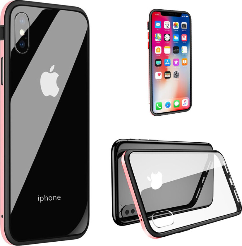 SULADA iPhone Xr beskyttelses deksel av hybrid materiale - rosa