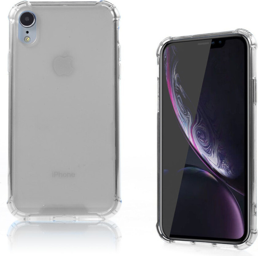 iPhone Xr beskyttelses deksel av akryl og TPU materiale - gjennomsiktig