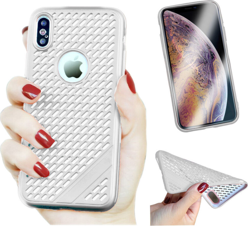 iPhone Xs Max beskyttelses deksel av TPU med 3D diamant tekstur og printet mønster - fjær