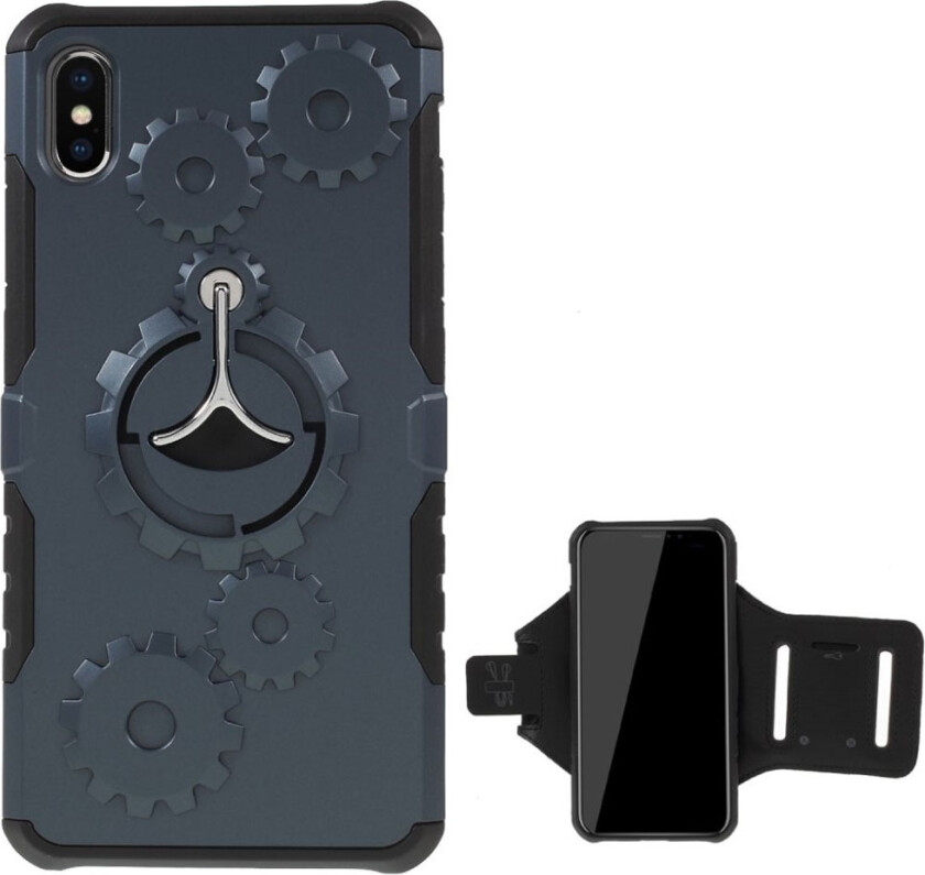 iPhone 9 Plus beskyttelses deksel av hybrid materiale - mørke blå