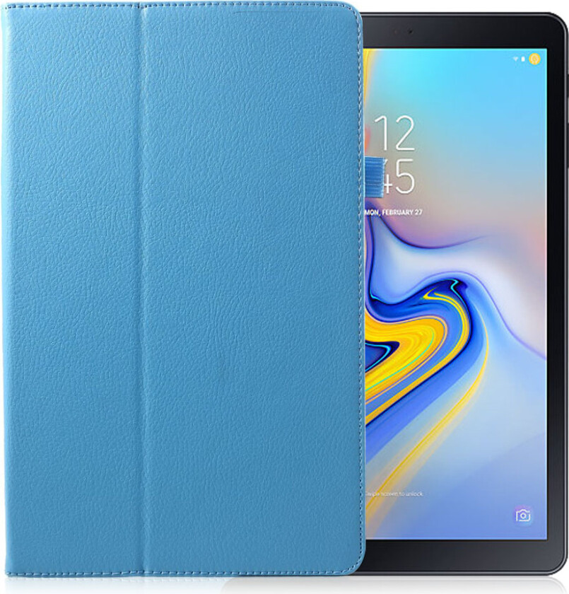 Galaxy Tab A 10.5 beskyttelses deksel av syntetisk skinn - baby blå