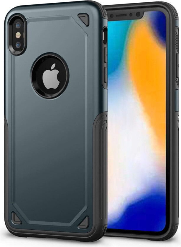 iPhone 9 beskyttelses deksel av hybrid materiale - mørke blå