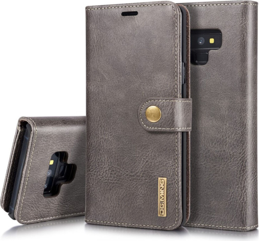 DG MING Samsung Galaxy Note9 beskyttelses deksel av behandlet kuskinn - grå