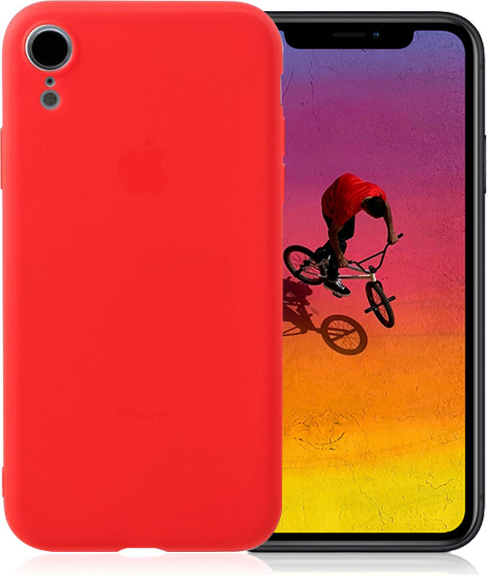 iPhone Xr beskyttelses deksel av myk TPU med matt overflate - rød