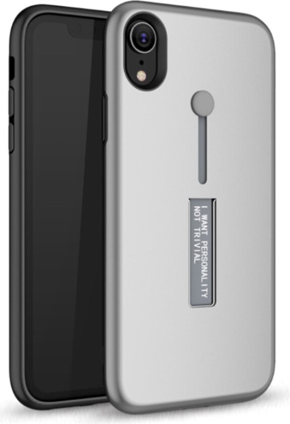 iPhone 9 Plus beskyttelses deksel av hybrid materiale - grå