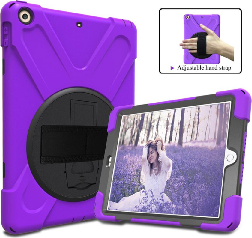 iPad beskyttelses deksel av hybrid materiale - lilla