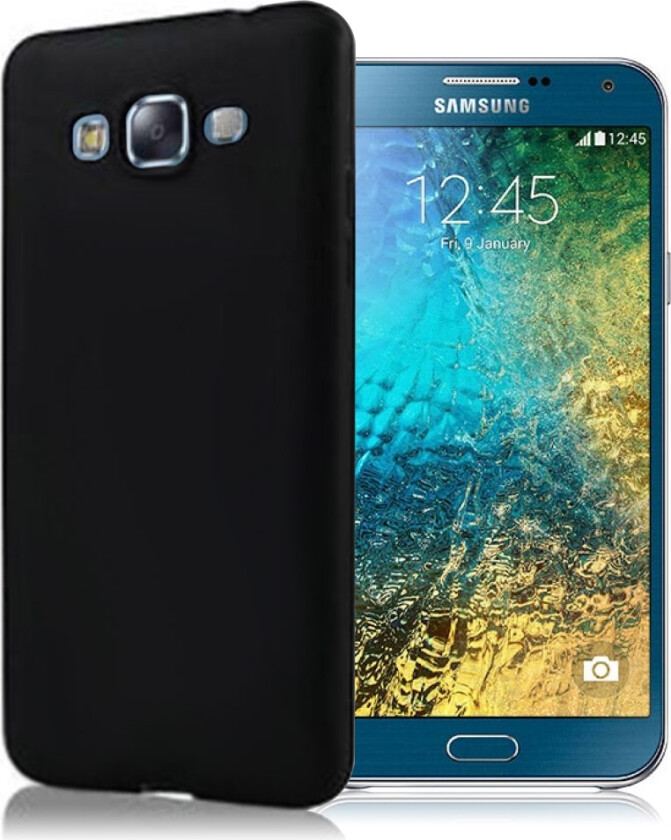 Galaxy E7 Deksel (Fleksibel) (Svart)