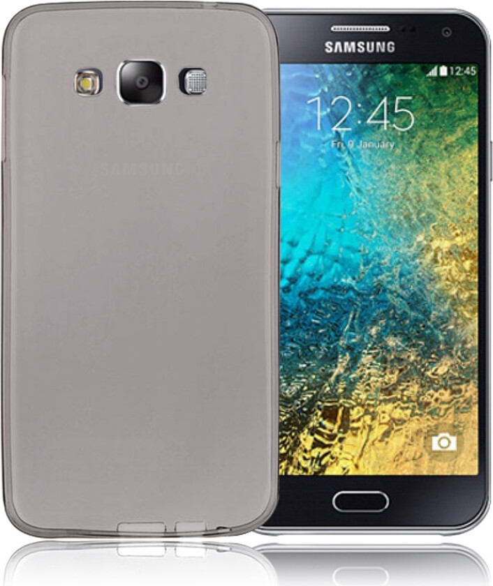 Galaxy E5 Transparent Deksel (Fleksibel) (Grå)