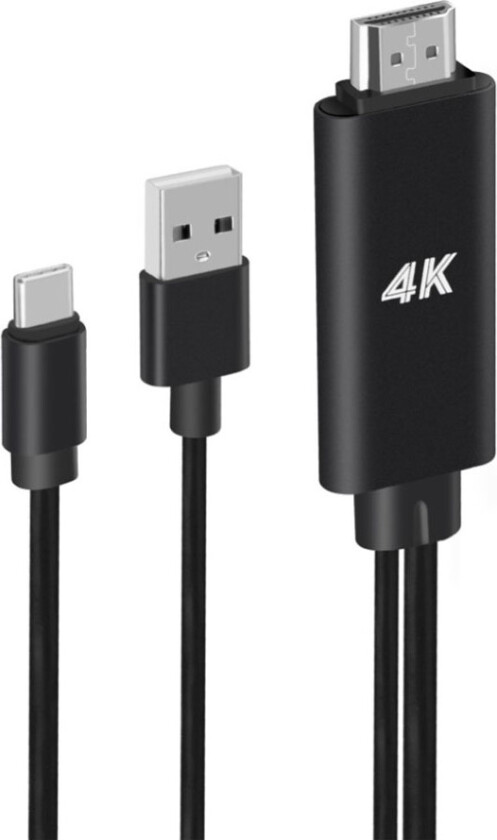 Universal adapter kabel Type C til HDMI - Svart