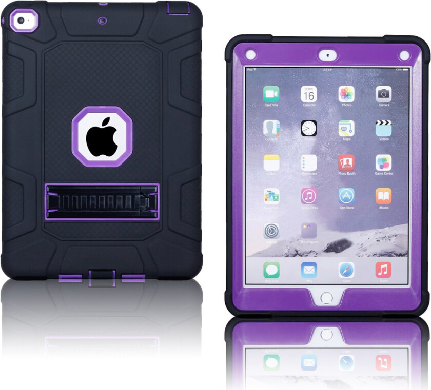 iPad (2018) Deksel laget av plastikk og silikon - Lilla og svart