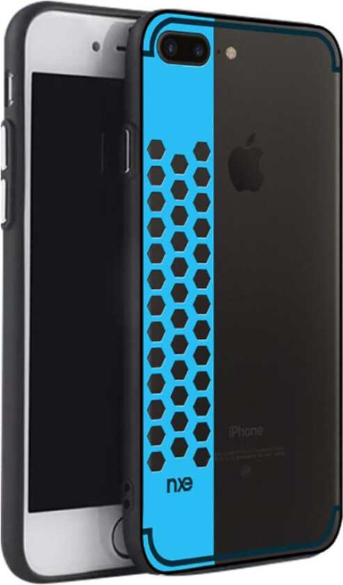NXE iPhone 7 Plus og 8 Plus Deksel laget av plastikk og silikon - Blå