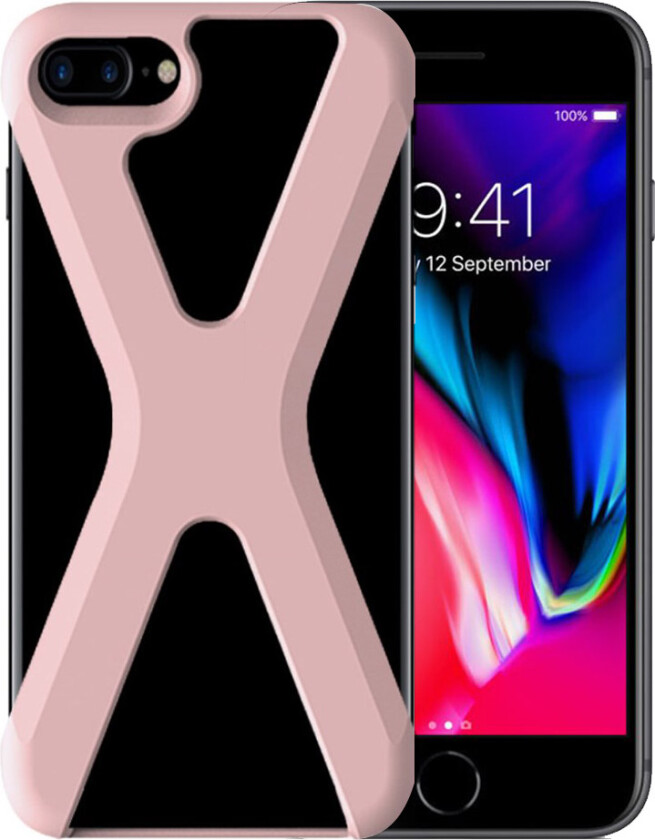 DAITE iPhone 7 Plus og 8 Plus Deksel laget av silikon - Rosa