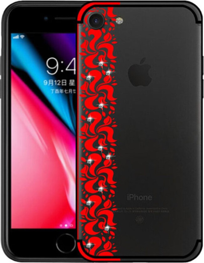 NXE iPhone 7 og 8 Deksel laget av hybrid materiale og silikon - Rød