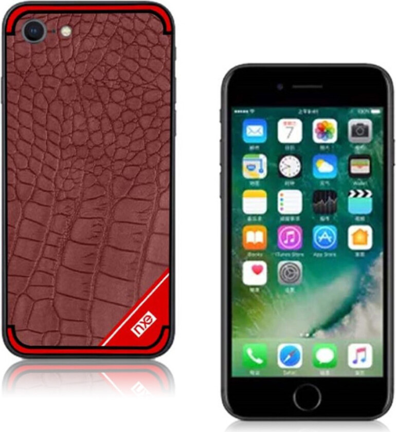 NXE iPhone 7 og 8 Deksel laget av silikon - Rød