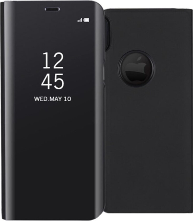 iPhone X Deksel laget av plastikk og kunstlær - Svart